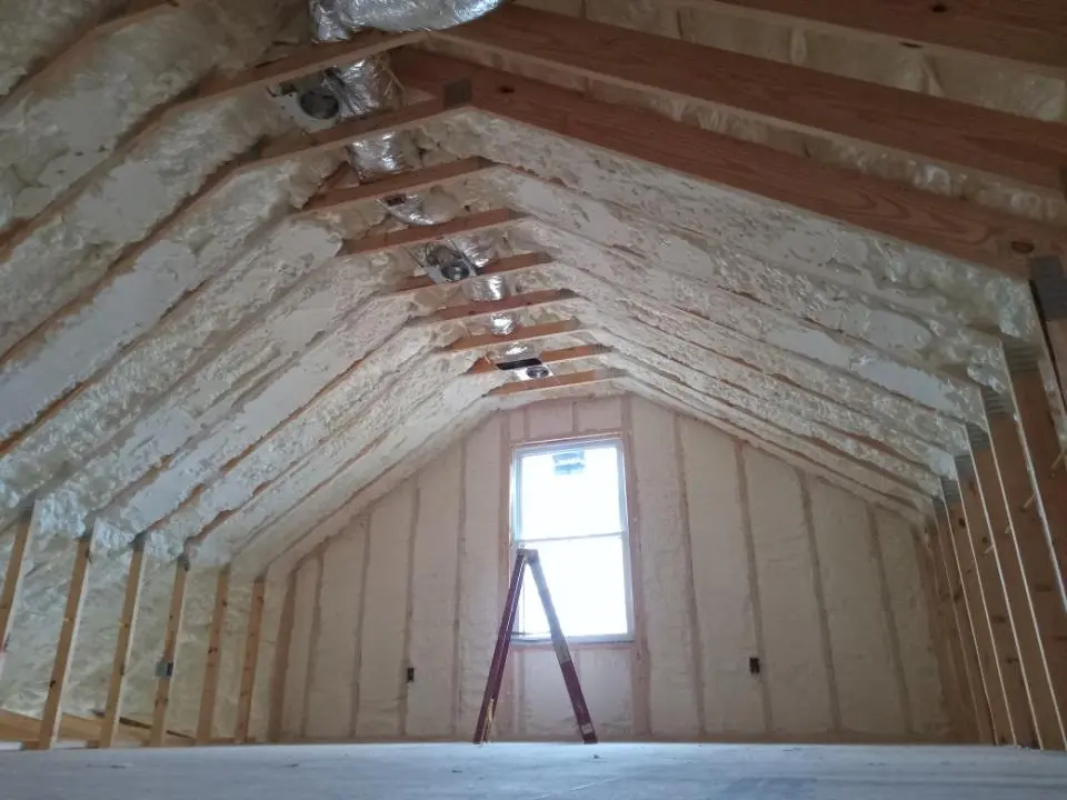 Spray foam roofing application for Crawl Space Insulation project in Hazleton